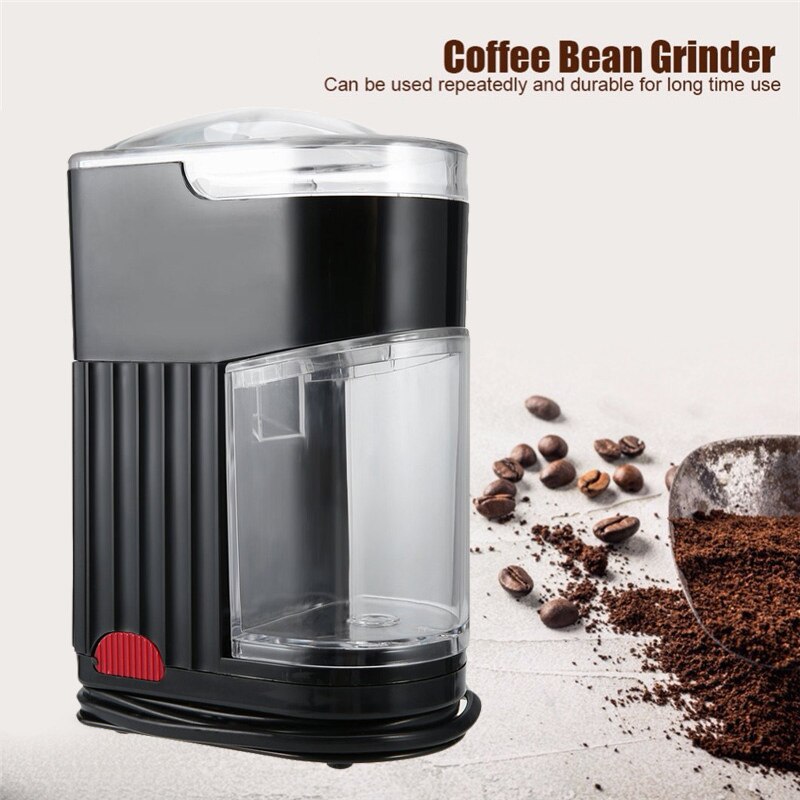 Multifunctional Electric Coffee Grinder Stainless Steel Mini Electric Coffee Maker Or Bean Grinder Black: Default Title