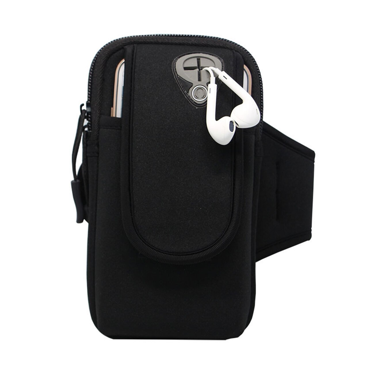 Borsa da braccio sportiva impermeabile universale da 6 ''esecuzione da Jogging palestra fascia da braccio Sport all'aria aperta custodia per telefono custodia custodia: black