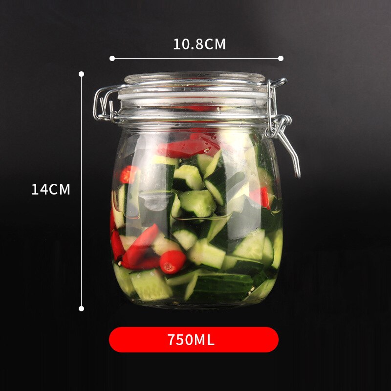 Glass Jars With Airtight Lids Mason Jars Glass Jars With Leak Proof Rubber Gasket Storage Jars With Hinged Lid for Home THIN889: yellow