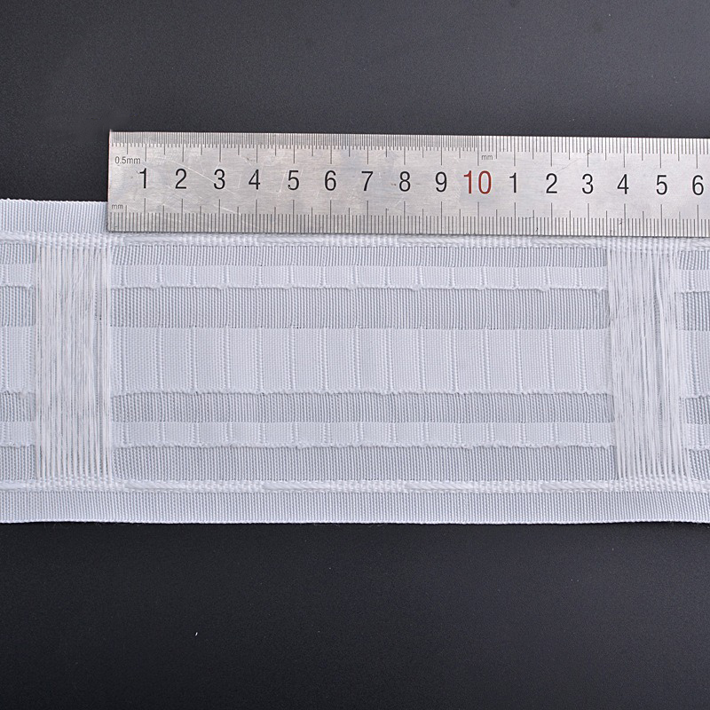 White Curtain Tape Belt for Rod Pocket Hook Polyester Multi-function Curtain Webbing Drawstring Pleat Tape Accessories