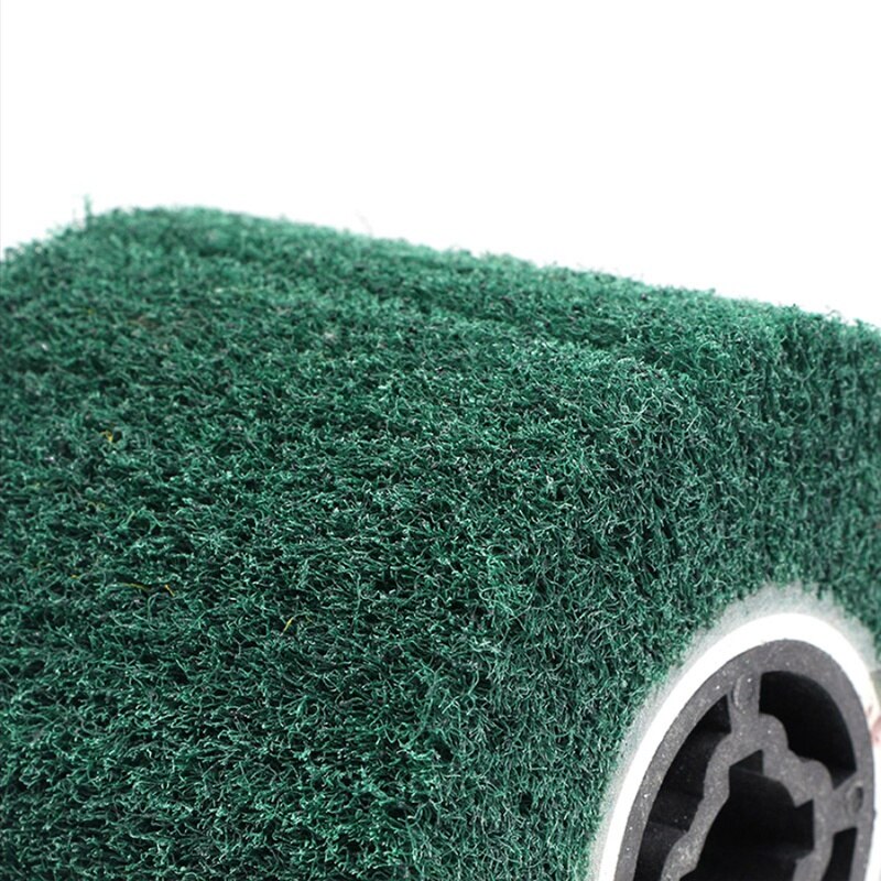 HLZS-120x100x19Mm Niet-geweven Nylon Flap Brush Satin Tekening Polijsten Ontbramen Drum Wiel Voor Roestvrij Staal