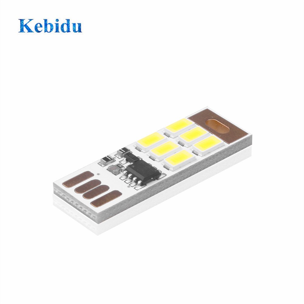 KEBIDU 2Pcs/lot USB LED Bulb Book Light Mini Pocket Card USB Power LED Night Light For Laptop PC Warm/Cold White Night Lamp