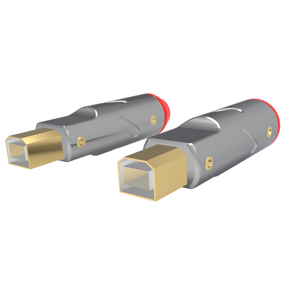Monoaudio  a51/b51 24k gold-plated usb 2.0- connector diy usb a to usb b connector hi-fi usb cable usb housing