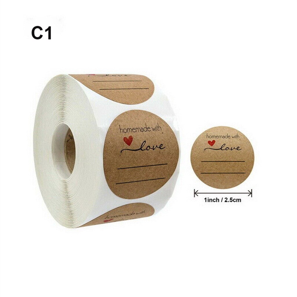 Handmade Thank you Stickers Wedding Flower Baking Handmade Adhesive Labels: C