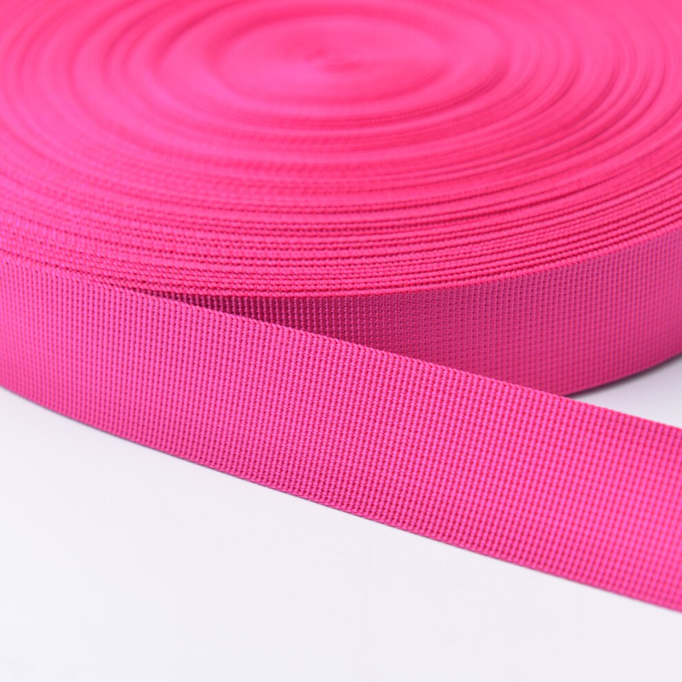 5 Meter 25Mm Dikker Polyeste Lint Heuptas Singels Nylon Knapzak Strapping Naaien Tas Riem Accessoires: rose Red