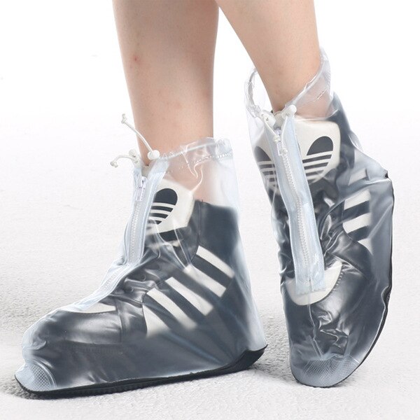 Regen Borghese Echt Product Dikke Antislip Zool Waterdicht Overshoe Fietsen Waterdichte Schoen Cover Pvc Black: 515 Transparent M Code  36 37 Yards 