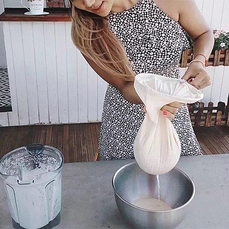 4 Maten Praktische Voedsel Moer Melk Thee Vruchtensap Koffie Wijn Nylon Mesh Net Stam Kruid Vloeistof Filter Zak Keuken accessoires