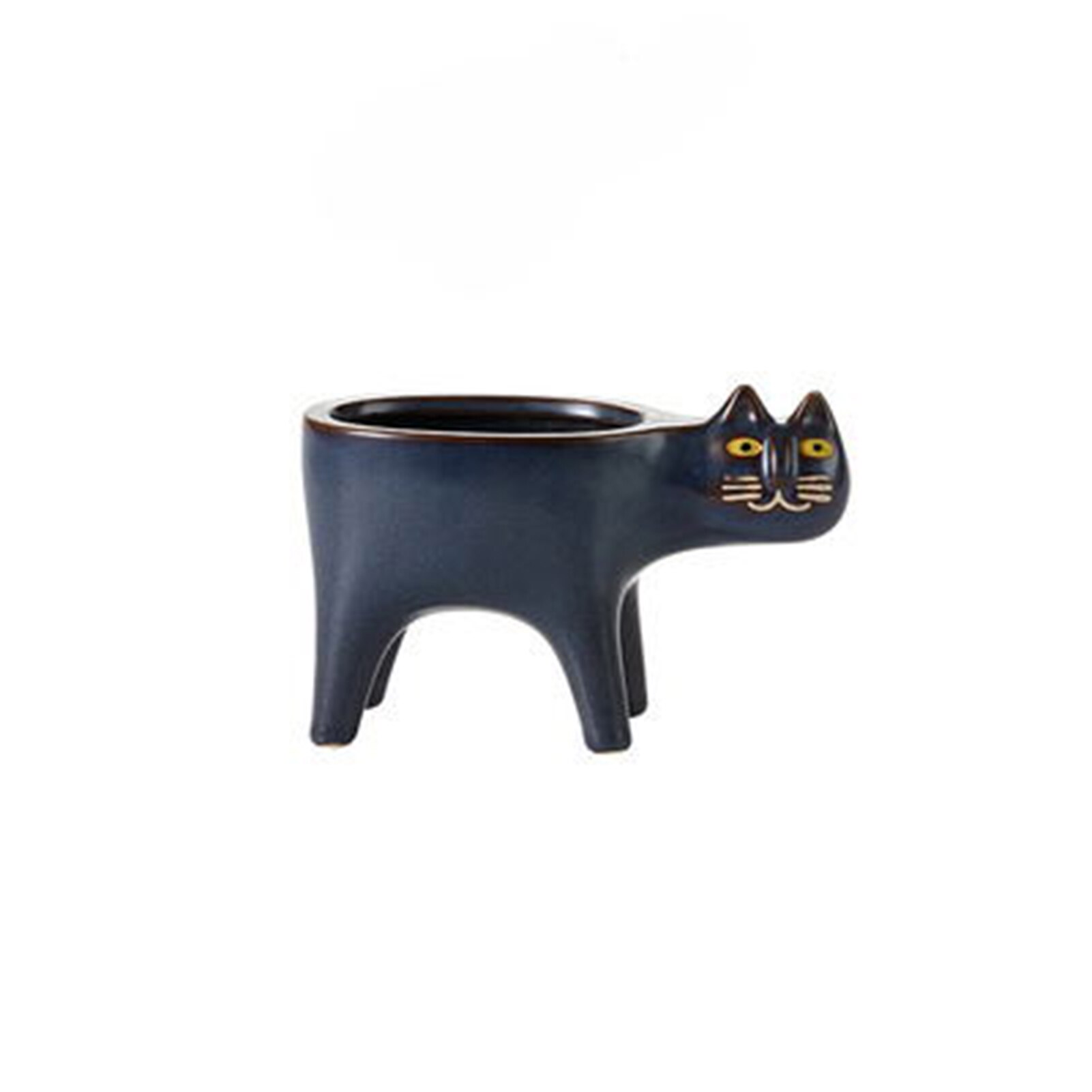 2 PCS Pink Cute Cat Ceramic Flower Pot - Decorative Succulent Planter for Home and Office