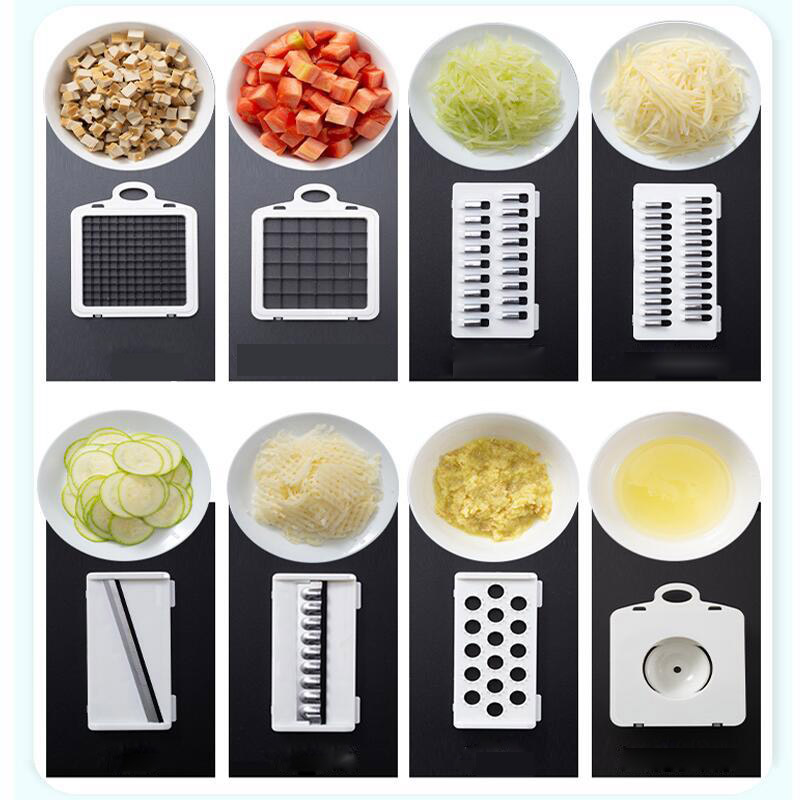 Pelador multifuncional, rebanador de cebolla, pelador de zanahorias, rallador, herramienta de cocina, cortador para fruta y verdura, rallador, cortador A