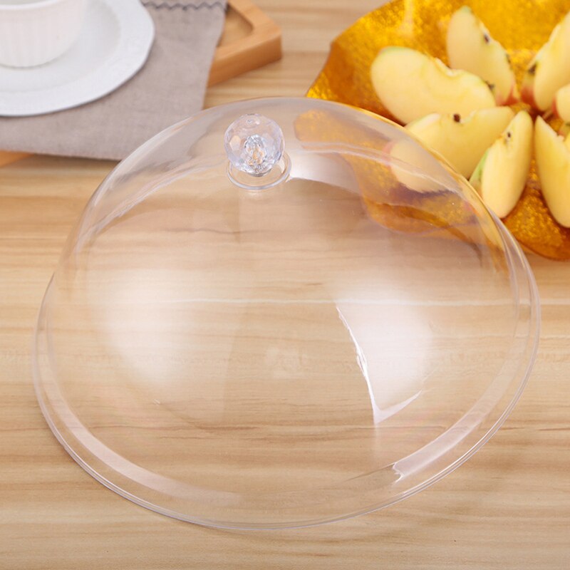 Pc Acryl Transparant Voedsel Stofkap Cirkel Plastic Groente Cover Taart Deksel Fruitschaal Cover Snack Cover Kan Gai