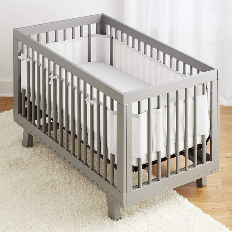 Barneseng gjerde vår og sommer pustende baby anti-kollisjon sengetøy kit avtakbart og vaskbart seng gjerde