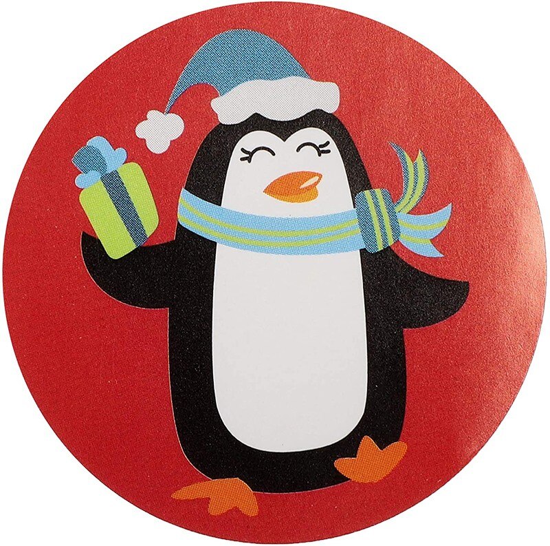 500 stk / rulle julemærkat forseglingsetiketter klistermærker 8 design mønster tegneserie belønning vandtæt klistermærke til børnelegetøj