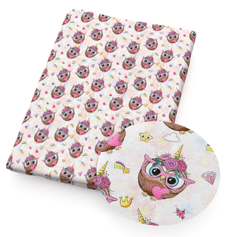 Tissu en coton Polyester Patchwork hibou hérisson, pour enfants, tissu de couture, matériel de couture, bricolage, c13623: 1111051001