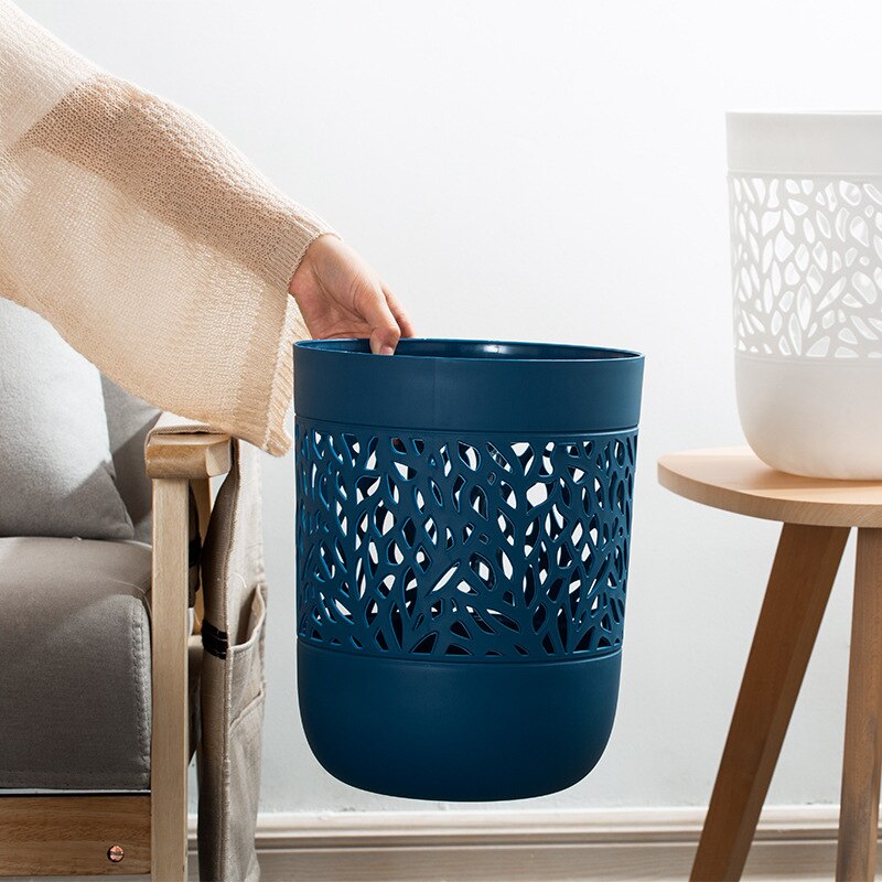 1pc Simple Waste Paper Basket Bin Household Garbage Recycling Container(16L)