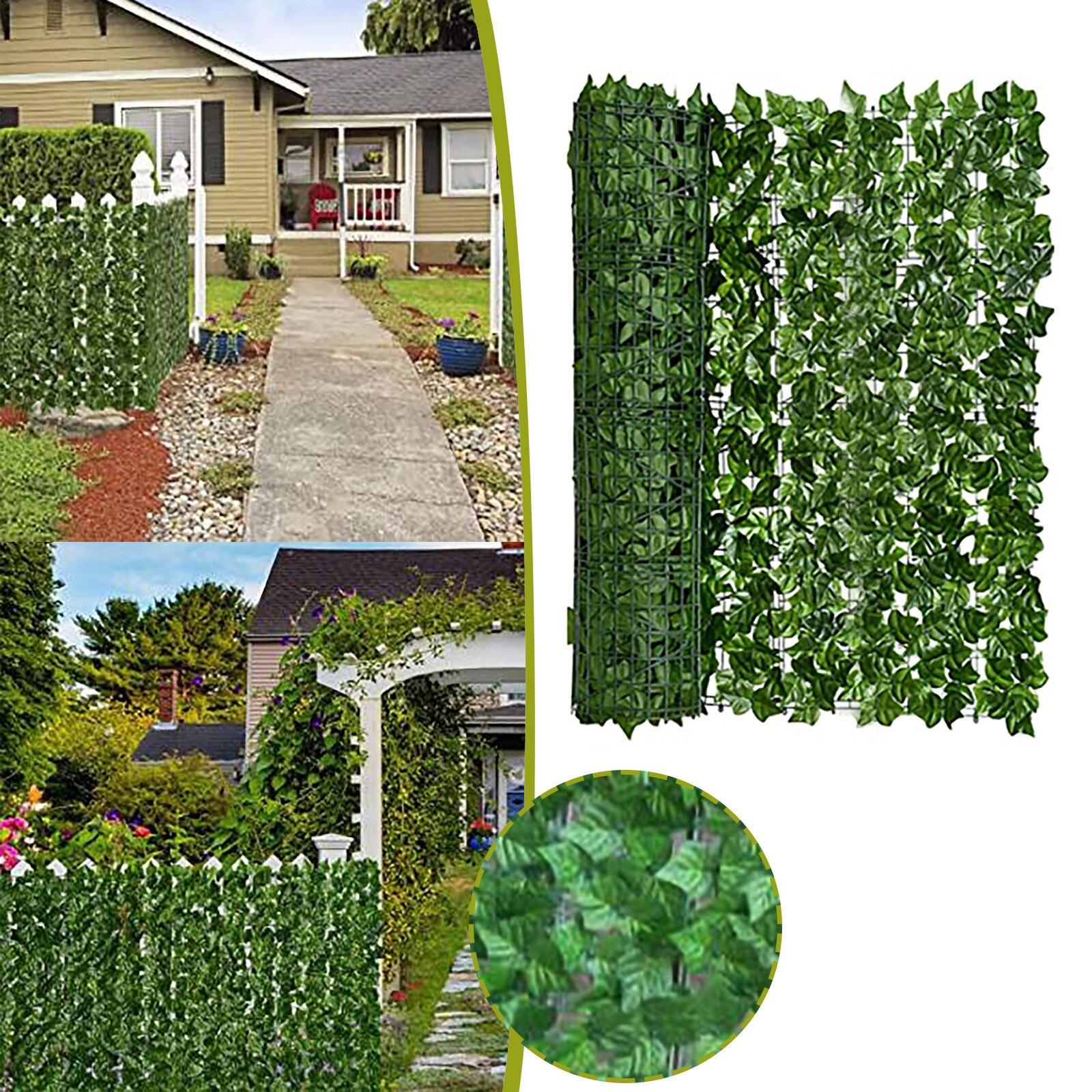 Valla retráctil ajustable de hojas artificiales, decoración de enrejados para jardín, privacidad, expansión de madera, paisajismo, balcón