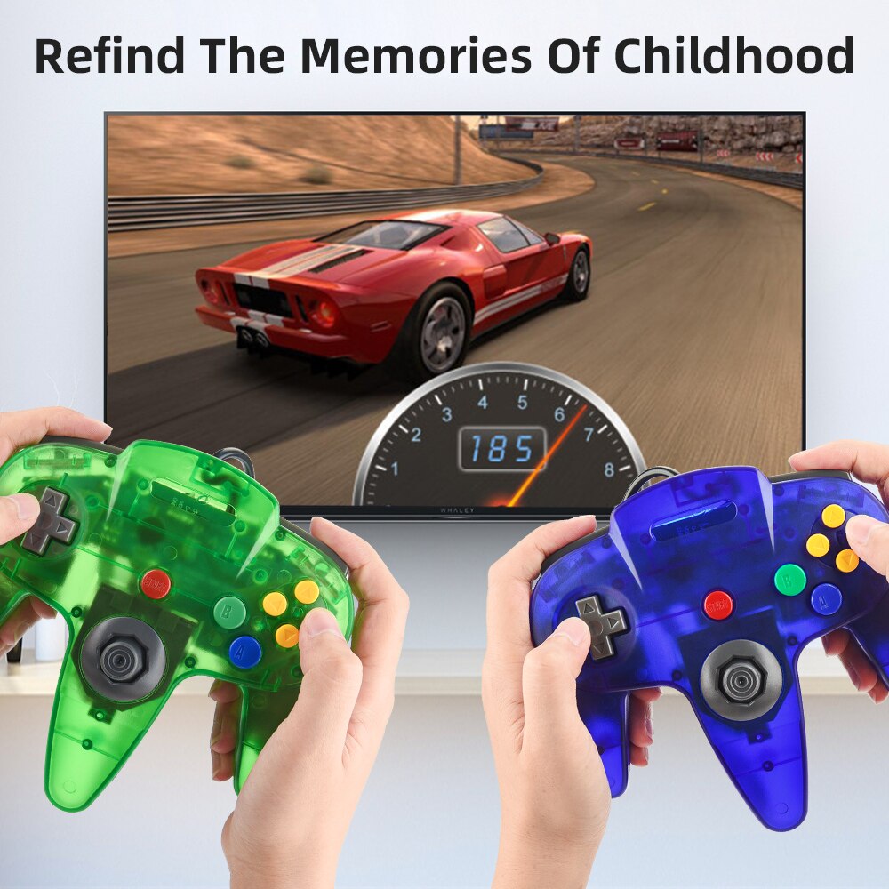 USB Wired Gamepad for Nintendo 64 Host N64 Controller Joystick for For Classic Nintendo 64 Console Games for Mac Computer PC