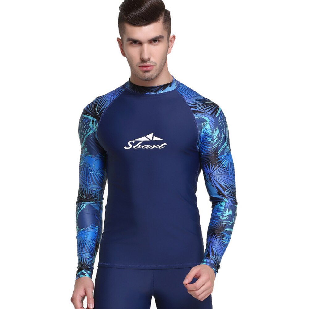 Sbart clothes men's long-sleeved stitching anti-ultraviolet sunscreen skin surfing diving swimming T-shirt sunscreen clothing: 775 / XXL