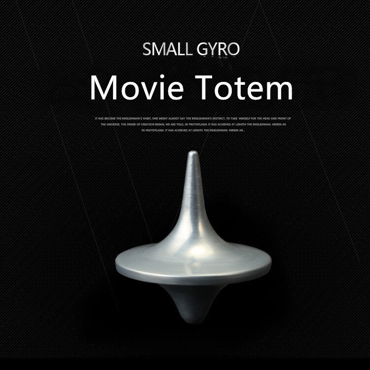 Metalen Gyro Grote Nauwkeurige Zilveren Tol Movie Totem Print Spinning Mini Fidget Spinner Fidget Spinner Bloem Box: Default Title