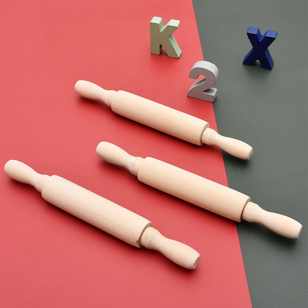 6Pcs Mini Rolling Pin Small Rolling Pin Children Kitchen Tools Mini Rolling-pins for Crafts