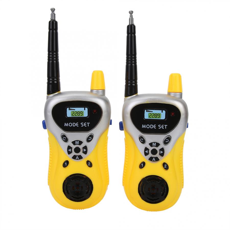 2 uds Mini walkie talkie de juguete inalámbrico para bebé niños Eletric inalámbrico Walky Talky simulan jugar juguete niños juguetes Educatianal: Black