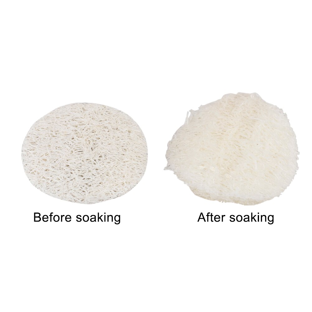 LIMPIADOR EXFOLIANTE Facial de fibra vegetal Luffa Natural de 10 Uds. Esponja removedora de maquillaje almohadillas faciales cepillo de limpieza almohadillas Loofah