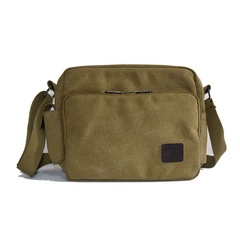 Hommes Toile Sac décontracté Voyage hommes Sac À Bandoulière De Luxe Hommes Messenger Sacs: khaki