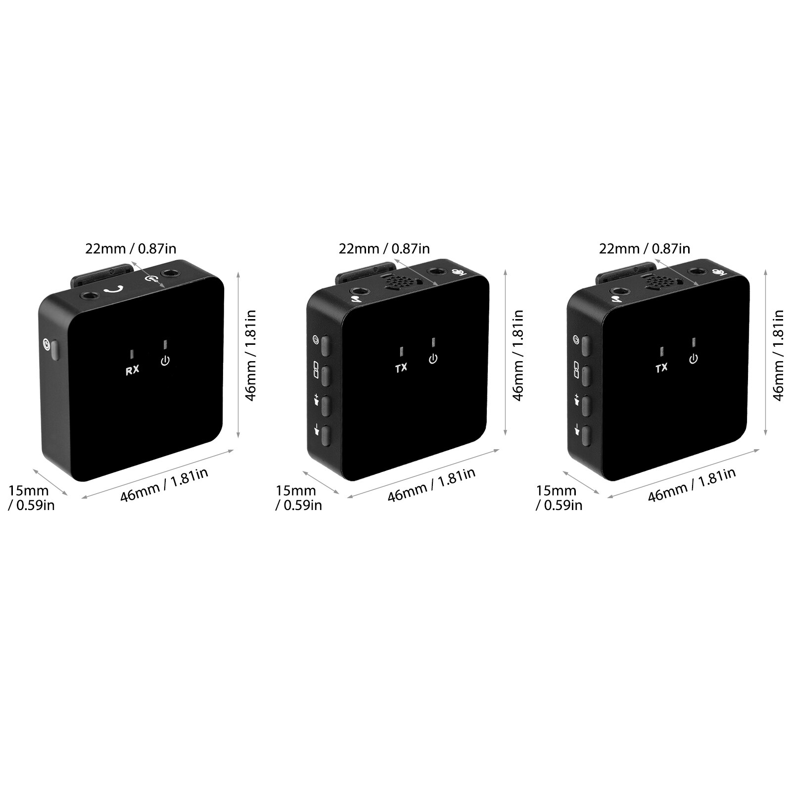 Wireless Lavalier Microphone UHF Wireless Lavalier Mic 2 Transmitters and Receiver with Clip Rechargeable &amp;Windscreen