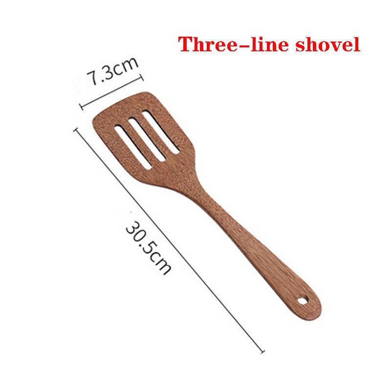 Wooden Spatula Kitchen Nonstick Dedicated Wooden Kitchenware Heat Resistant Wooden Cooking Shovel Spoon: 2