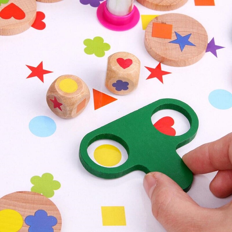 Children's Educational Toys Interactive Table Games Shape Matching Memory Training Toys Suitable for Over 3 Years Old
