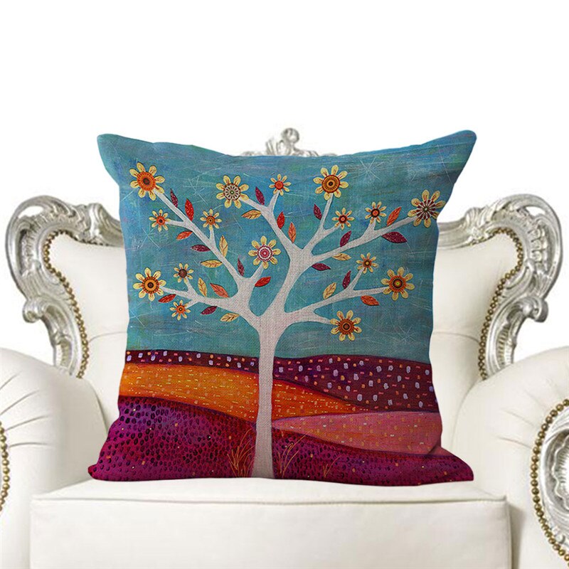 Pastoral Fresh Fairy/Flower Throw Pillow Case Cotton Linen Cushion Cover Digital Printing