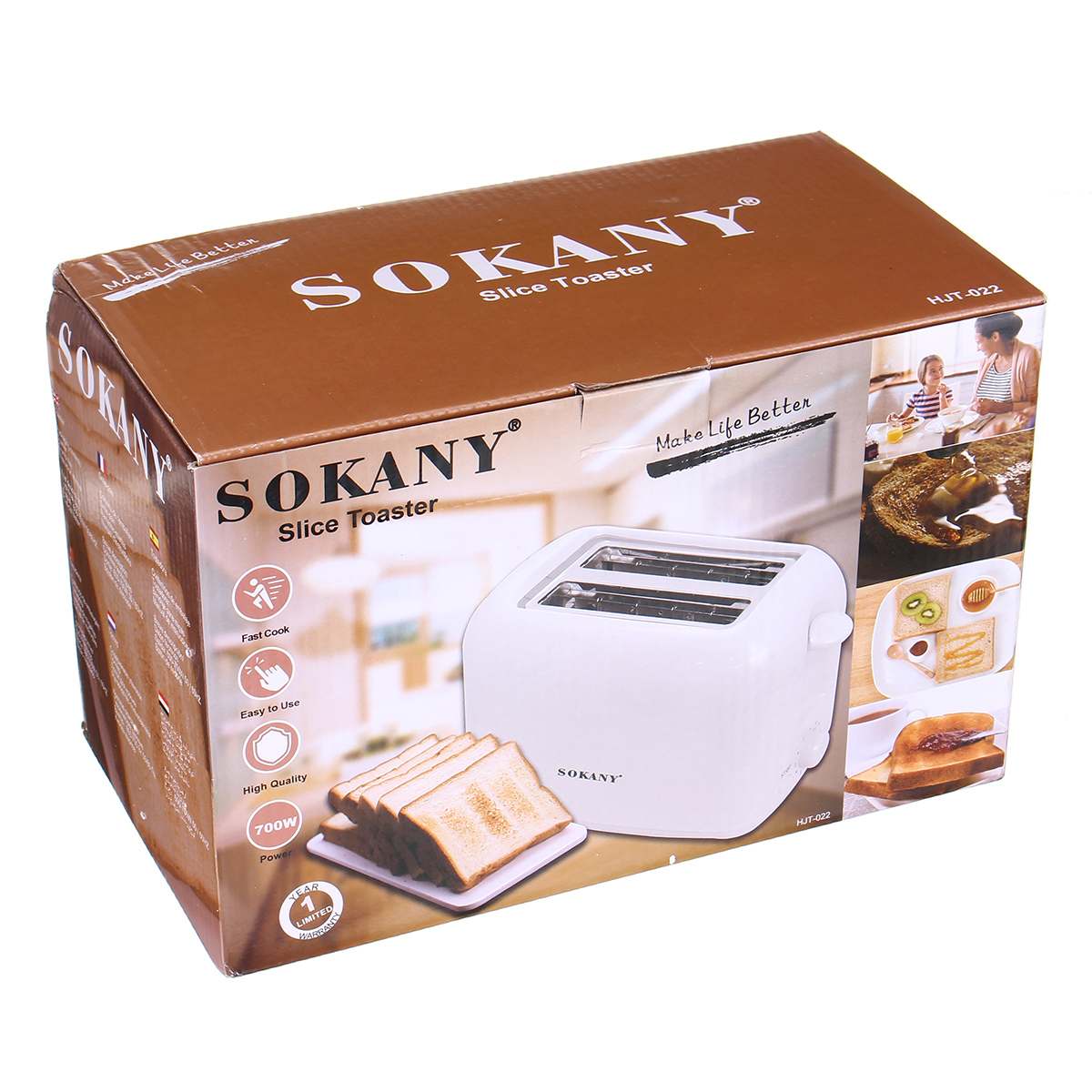 700W Toaster Machine 2 Slices Bread Oven Sandwich Toasters 6 gear Baking Breakfast Sandwich fast Heating safety maker