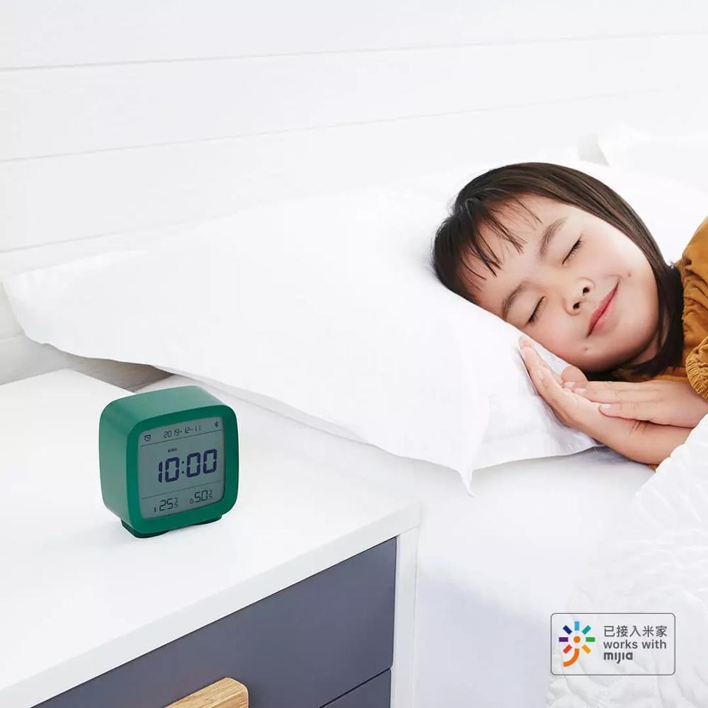Reloj despertador Xiaomi Cleargrass con Bluetooth, pantalla LCD de temperatura y humedad, luz nocturna ajustable con aplicación Mijia Smart Home