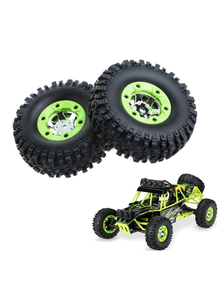 2pcs/set Remote Control Car Wheel Rubber Tires for Wltoys 12428 1/12 RC Crawler Y4UD