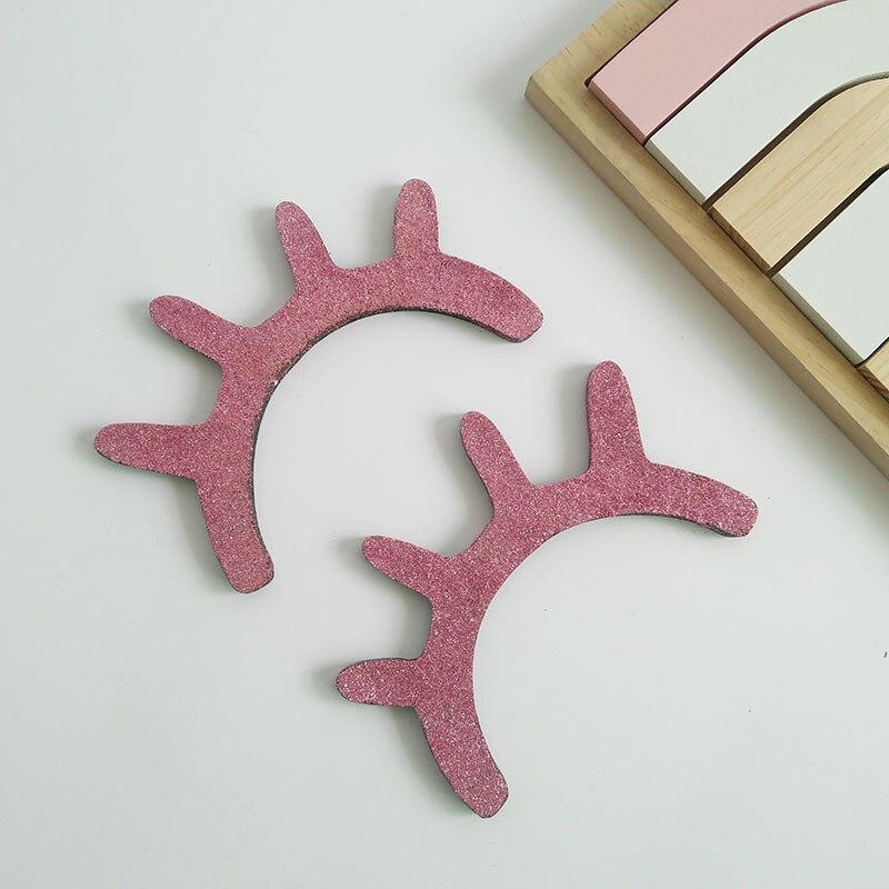 2 stk træ 3d søde øjne øjenvippe mønster wallsticker gør-det-selv børneværelse stue dekoration baby børnehave vægkunst: Rosenrød