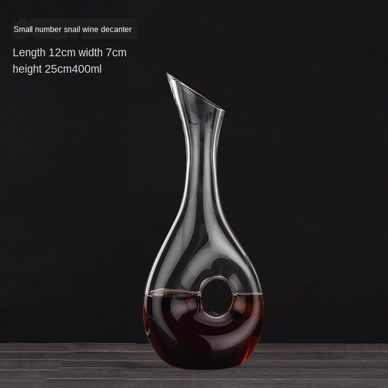 Free Glass Wine Decanter Snail Style Decanter Red Wine Carafe Lead Decanter Superior Wine Aerator WY615