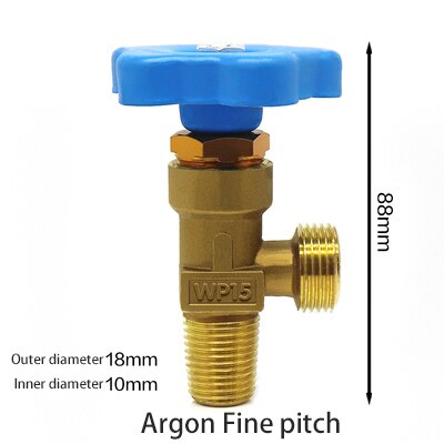 Argon/Oxygen Gas Adjuster Argon Cylinder Valve Switch Oxygen Cylinder Safety Valve: Argon Fine pitch