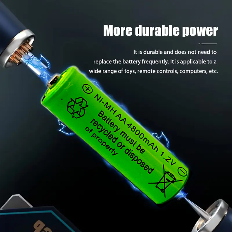 Batería recargable Original de 1,2 V AA4800mAh + AAA3800mAh + cargador para ordenador, reloj, Radio, videojuego, cámara Digital, batería AA AAA
