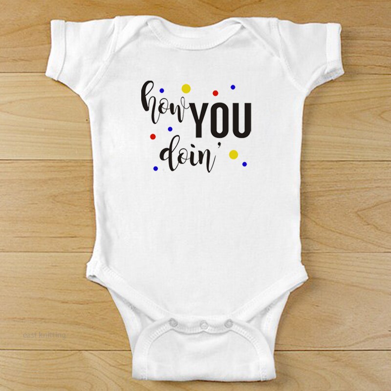 Summer Baby Boys Girls Bodysuits 0-24Months Kids Jumpsuits Cotton Newborn Baby Clothes How You Doin Letters Print Onesie