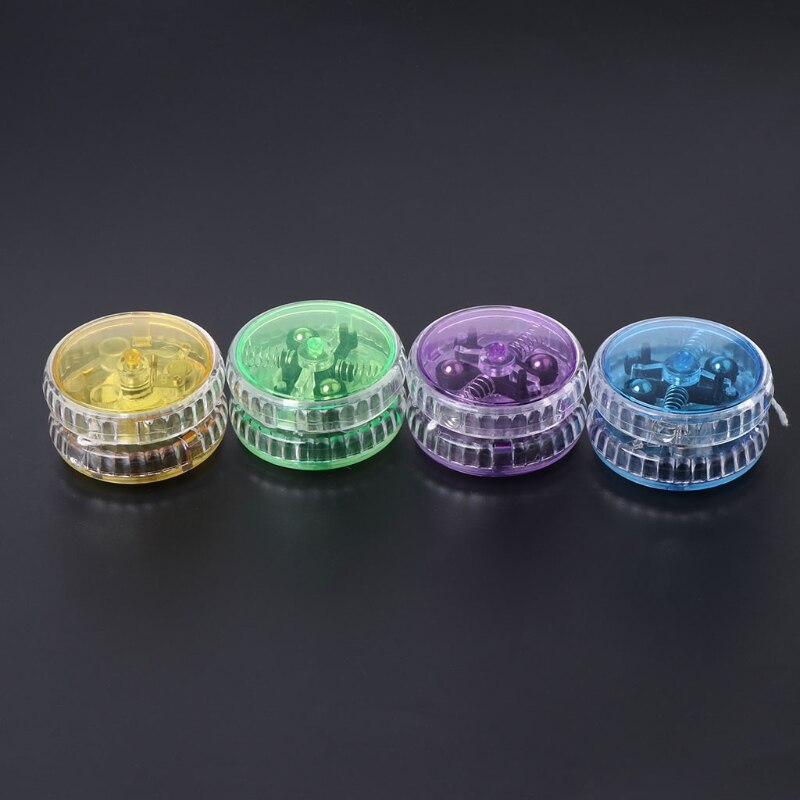4 stk yoyo lys koblingsmekanisme legetøj yoyo trick speed bold børnelegetøj yoyo bold legetøj farverigt plastik let at bære sjovt legetøj