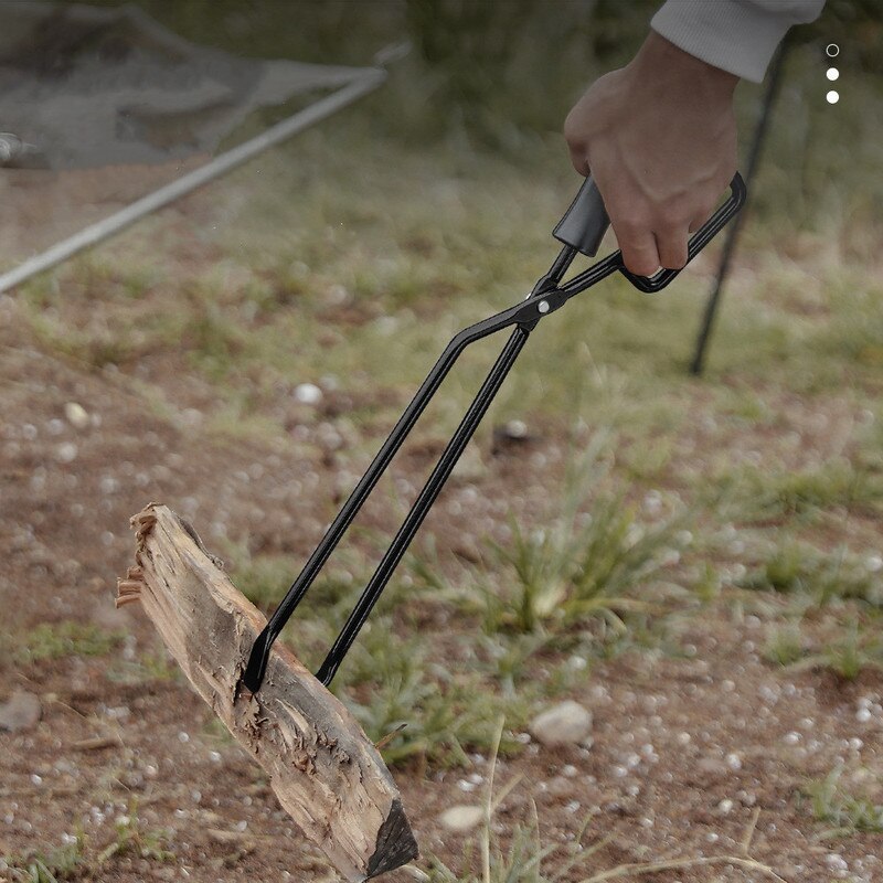 420mm Ferruginous draussen Grill Holzkohle Clip Wärme Isolierung lang handhaben Zange Pro Wandern Camping draussen Koch Holzkohle Clip