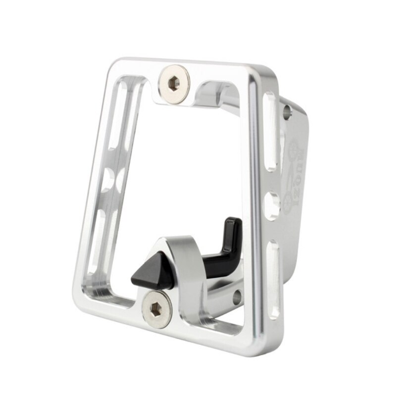 Aluminium Fiets Voordrager Blok Tas Beugel Rack Houder Voor Brompton Opvouwbare Fietsen Bike: Silver