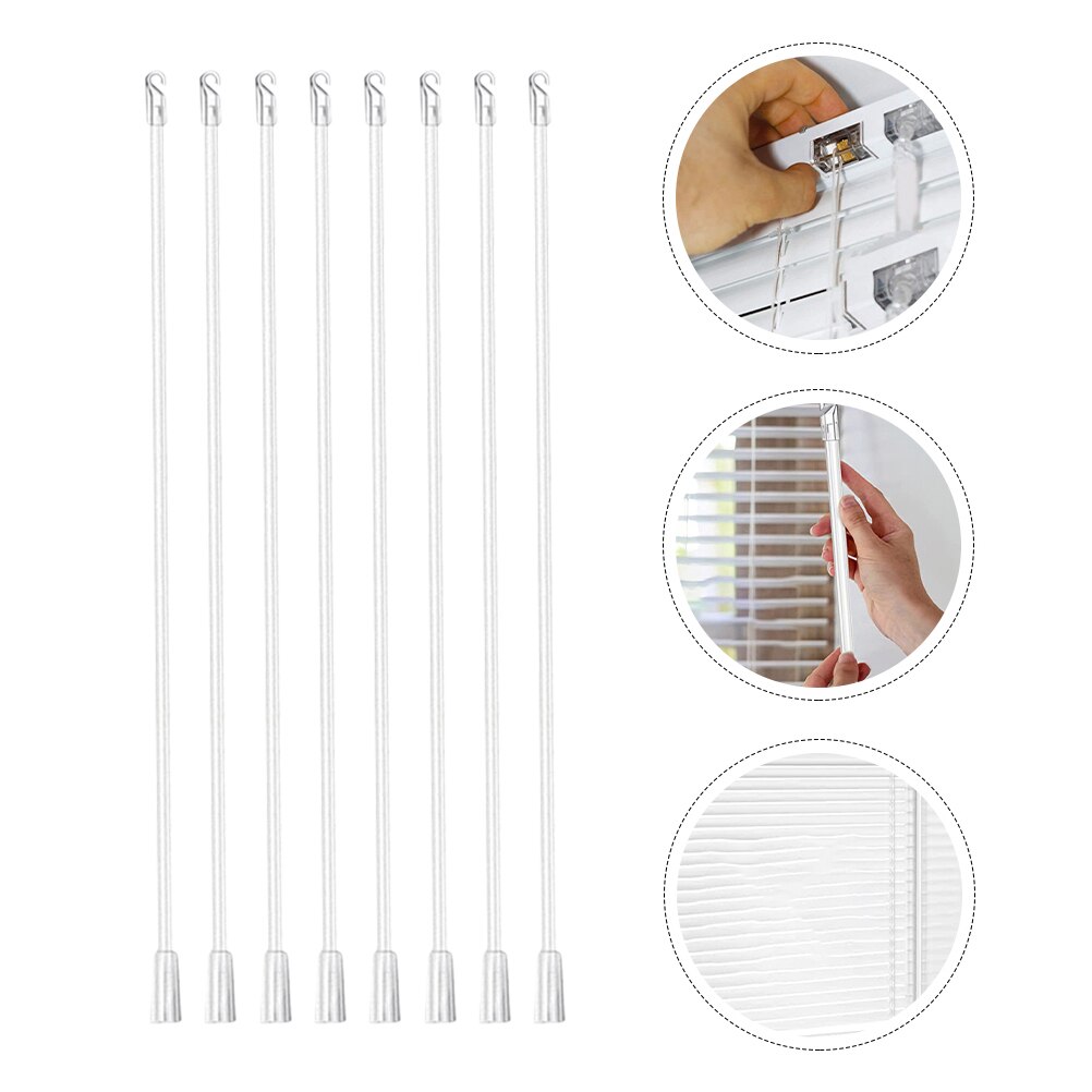 8pcs Vertical Blinds Wands 17 Inches Long Vertical Blinds Rods Blind Tilt Wands