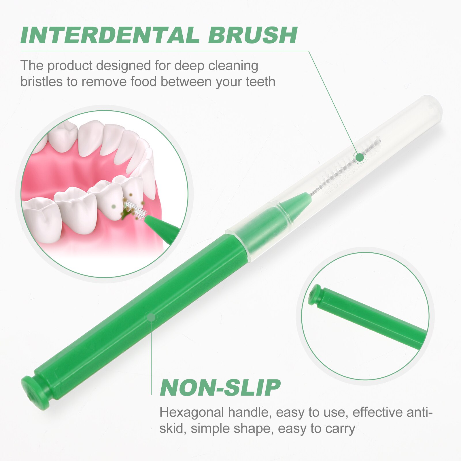 30pcs Tooth Floss Brush Safe Interdental Brush Oral Care Tool Teeth Pick for Men