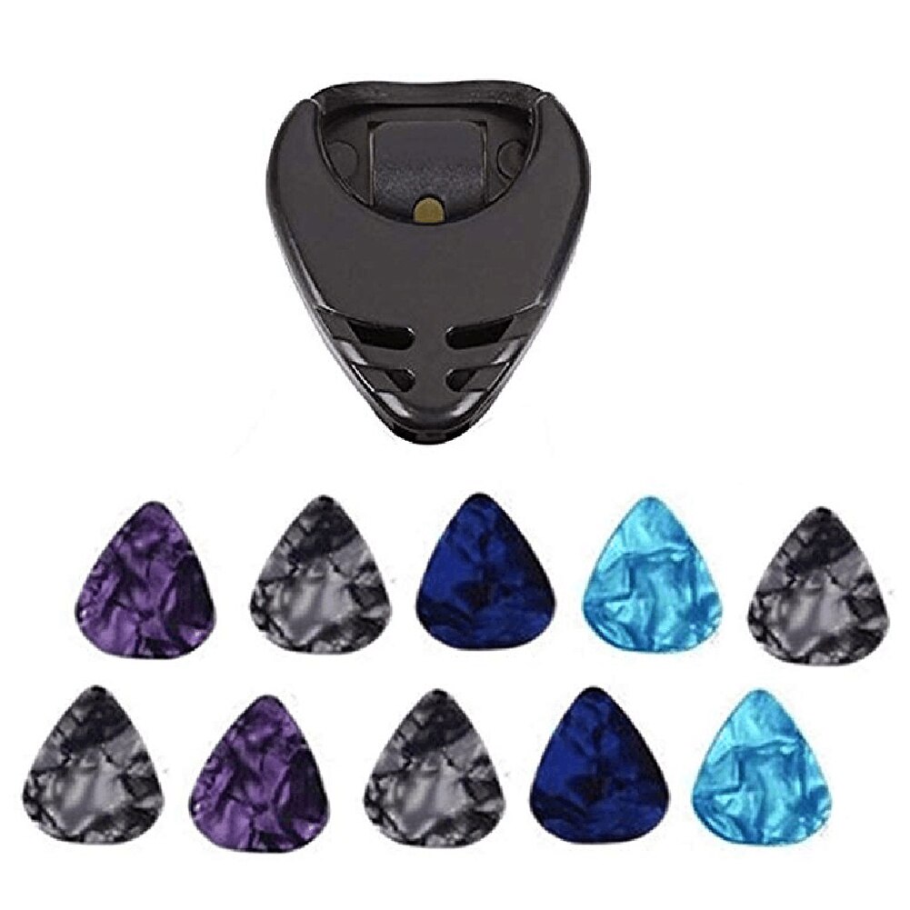 10 stk guitar pick plast musik elementer blandet mønster guitar picks hurtig opbevaring selvklæbende guitar dele