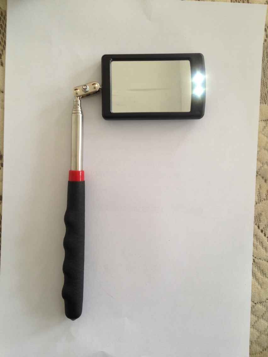 Adjustable Vehicle Bottom LED Telescopic Inspection Mirror Amplification Detection Mirror LED Emergency Lamp Outdoor Lights