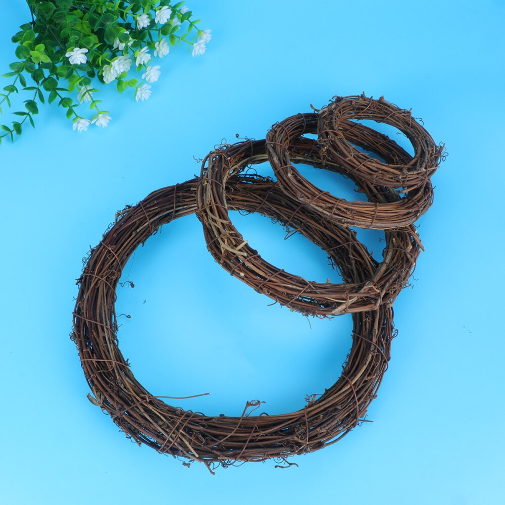 10 pièces 8CM inachevé naturel séché anneau de rotin américain Style campagnard décorations pour intérieur maison fête bricolage décoration