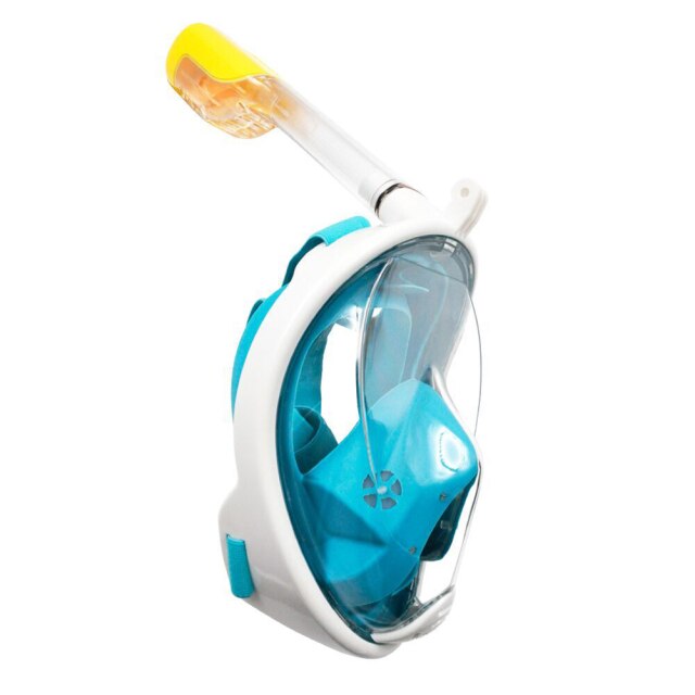 Underwater Full Face Diving Mask Anti-Fog Snorkeling Mask 180 Degree Seaview Snorkel Mask for Swimming and Diving: Green / L/XL