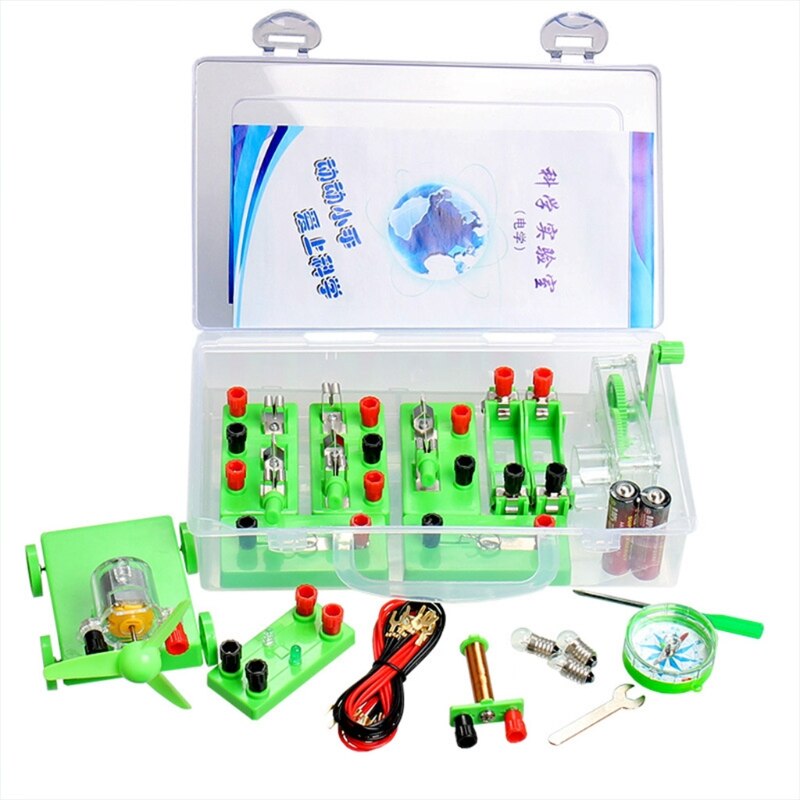 Physics Labs Circuit Learning Kit Basic Electricity Discovery Principles Kit for Science Study Parallel Magnetism Equipment 85WF