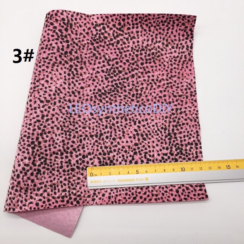 1PC 21X29CM Dots Printed Faux Fur Fabric For Making Bows LEOsyntheticoDIY GM3255B