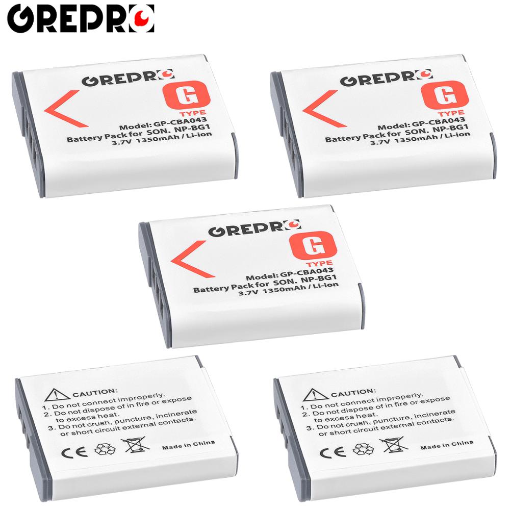 NP-BG1 NPBG1 Camera Battery + NP BG1 Battery Charger for Sony DSC-N1 DSC-T2 DSC-H9 DSC-H10 DSC-H20 DSC-H50 DSC-W130 DSC-W120: 5x Battery